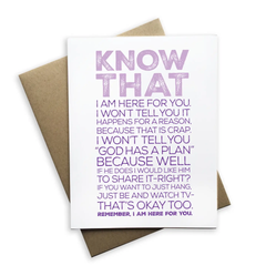 Know That – Honest Encouragement Card