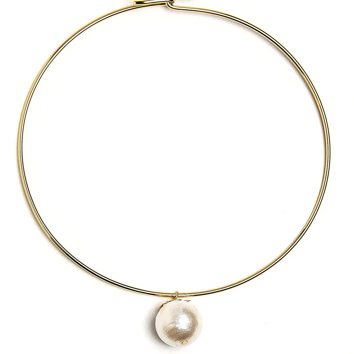 Birdie Cotton Pearl Collar Necklace