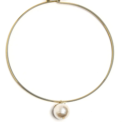 Birdie Cotton Pearl Collar Necklace