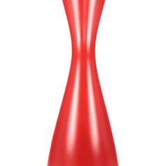 Oriental Red Medium Candleholder 5.9" Tall