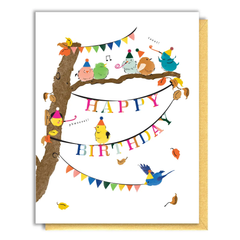 Birthday Party Birds Card