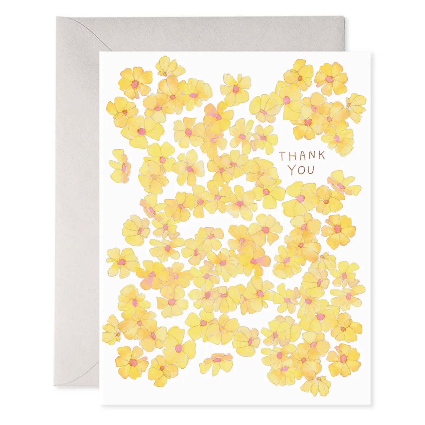 Yellow Flowers Thank You Card Set
