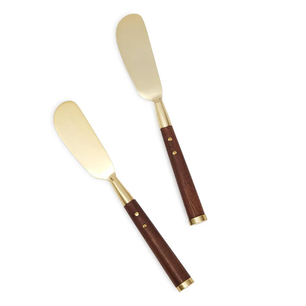 Acacia Wood Set Of 2 Spreaders