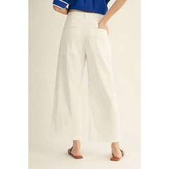 Harbor Scallop Pocket Pants in Offwhite