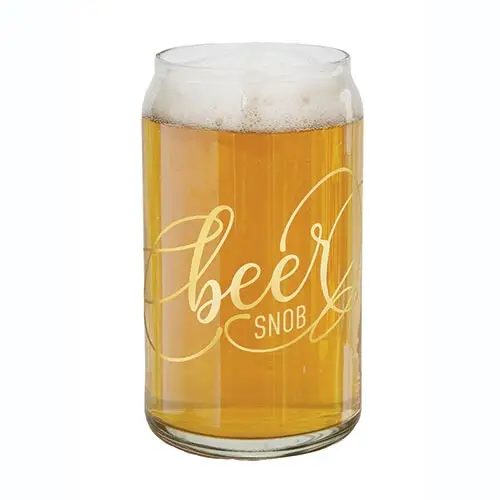 Beer Snob Beer Can Glass