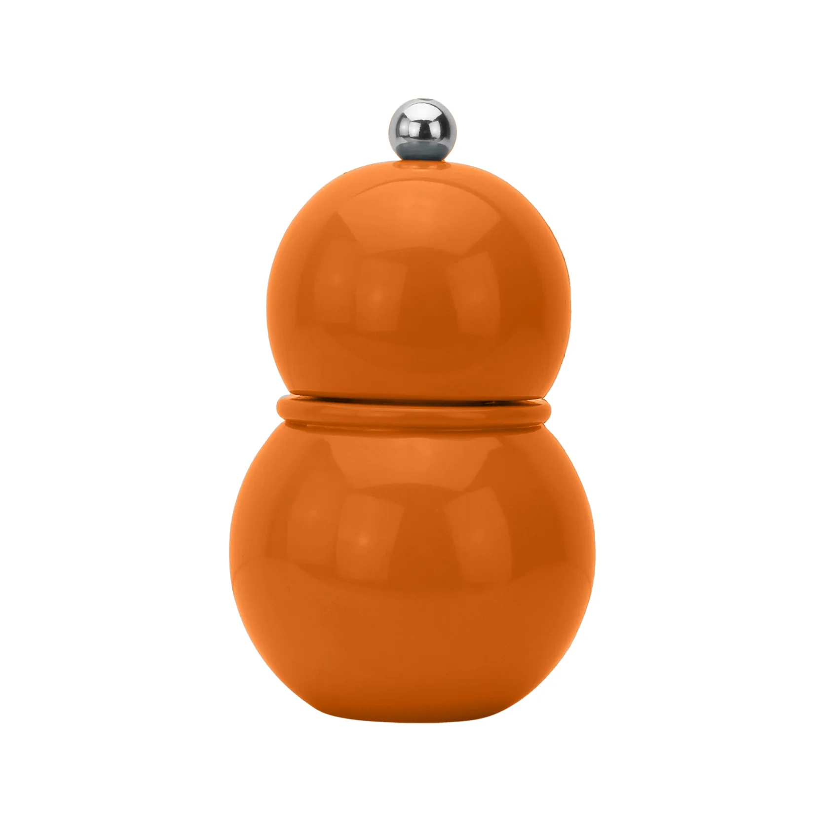 12cm Orange Lacquer Chubbie Salt or Pepper Grinder