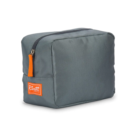 Classic Nylon Pouch – Grey & Orange