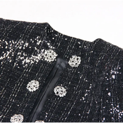 Chic Sequin Diamond Jacket | Statement Sequin Blazer