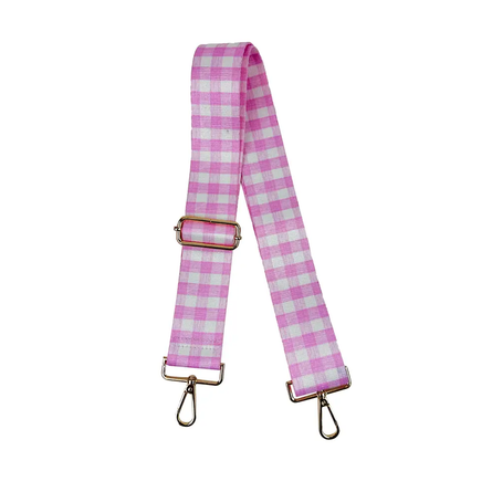 Pink Gingham Madcap Cottage X Ahdorned 'gin' Bag Strap