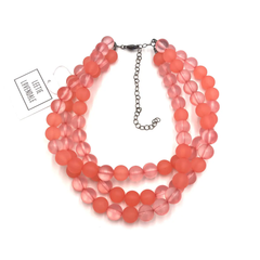 Coral Frosted Morgan Statement Necklace