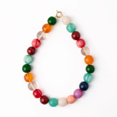 Iris Large Resin Multi Colored Bead Necklace