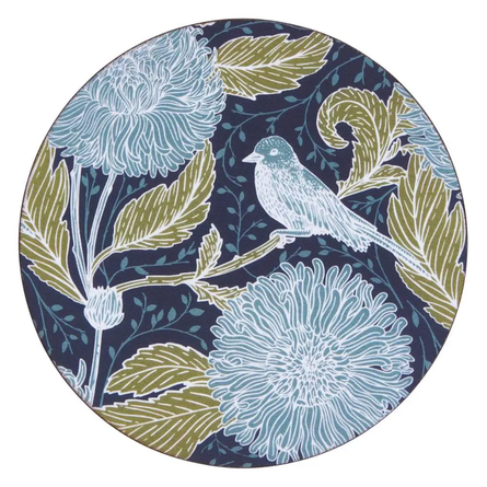 Coasters: Chrysanthemum Bird Round Coasters, Set of 4