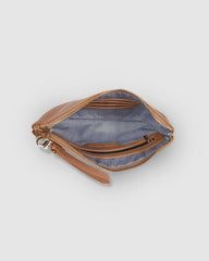 Mimi Logo Wristlet - Camel