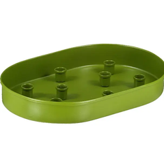 Oval Metal Candle Platter – Olive