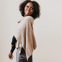 Cassidy Cashmere Wrap and Beanie Duo – Mocha