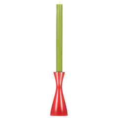 Oriental Red Medium Candleholder 5.9" Tall