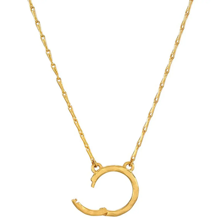 Full Circle Charm Collector Necklace – 18K Gold PVD