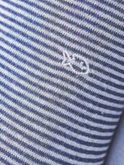 Mineral Blue Striped Cotton Socks