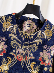 Artisan Studded Corduroy Long Coat – Vivid Hue Style Edit