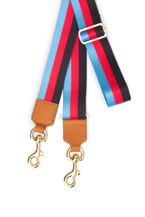 Monacco Red Black Light Blue Stripe Adjustable Strap