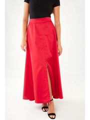 Savannah Skirt Red Duchess Satin – Vivid Hue Holiday Edit