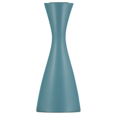 Pompadour Blue Medium Candleholder 5.9" Tall