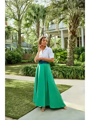 Olivia Skirt Green Faille– Vivid Hue Holiday Edit