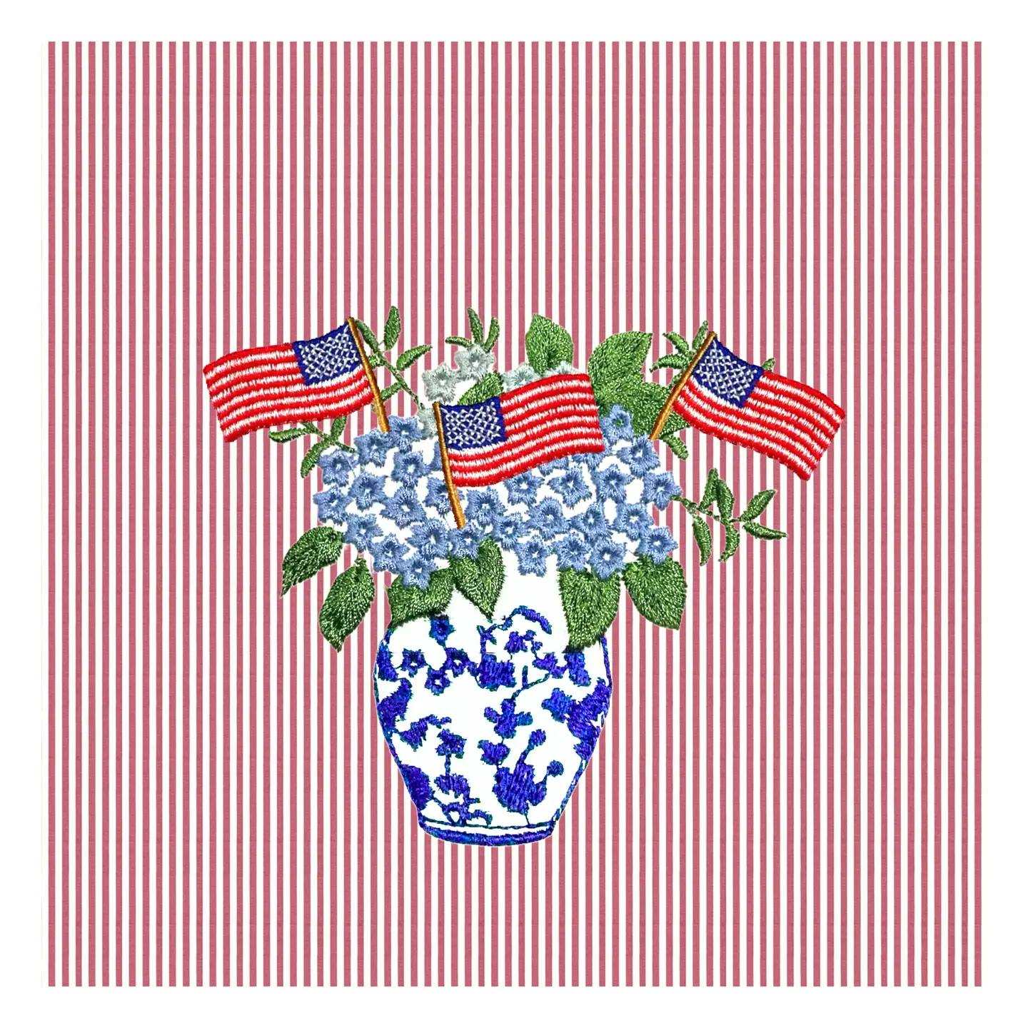 Hydrangea Patriotic Cocktail Napkins