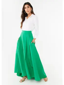 Olivia Skirt Green Faille– Vivid Hue Holiday Edit