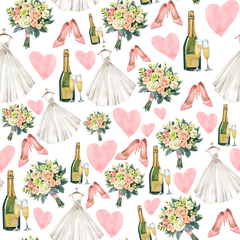 Wedding Romance – Champagne Bottle Wrap (Fits La Marca 750ml)