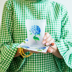 Hydrangeas Stripe Cocktail Napkins 20ct