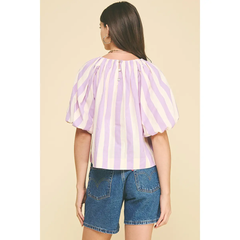 Lavender Stripe Tunic Shirt