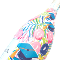 Pink Graduation Champagne Bottle Wrap (Fits Veuve La Marca 750ml)