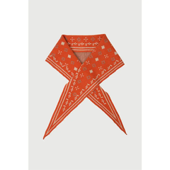 Foulard Knit Triangle Scarf – Orange