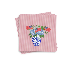 Hydrangea Patriotic Cocktail Napkins