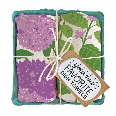 Lilac Purple (Mint, Lilac)  Tea Towel Set of 2