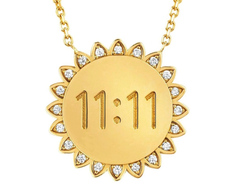 11:11 Sun Pendant Necklace – 14K Gold Plated