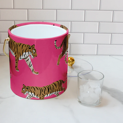 Hot Pink Tiger Ice Bucket