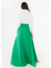 Olivia Skirt Green Faille– Vivid Hue Holiday Edit