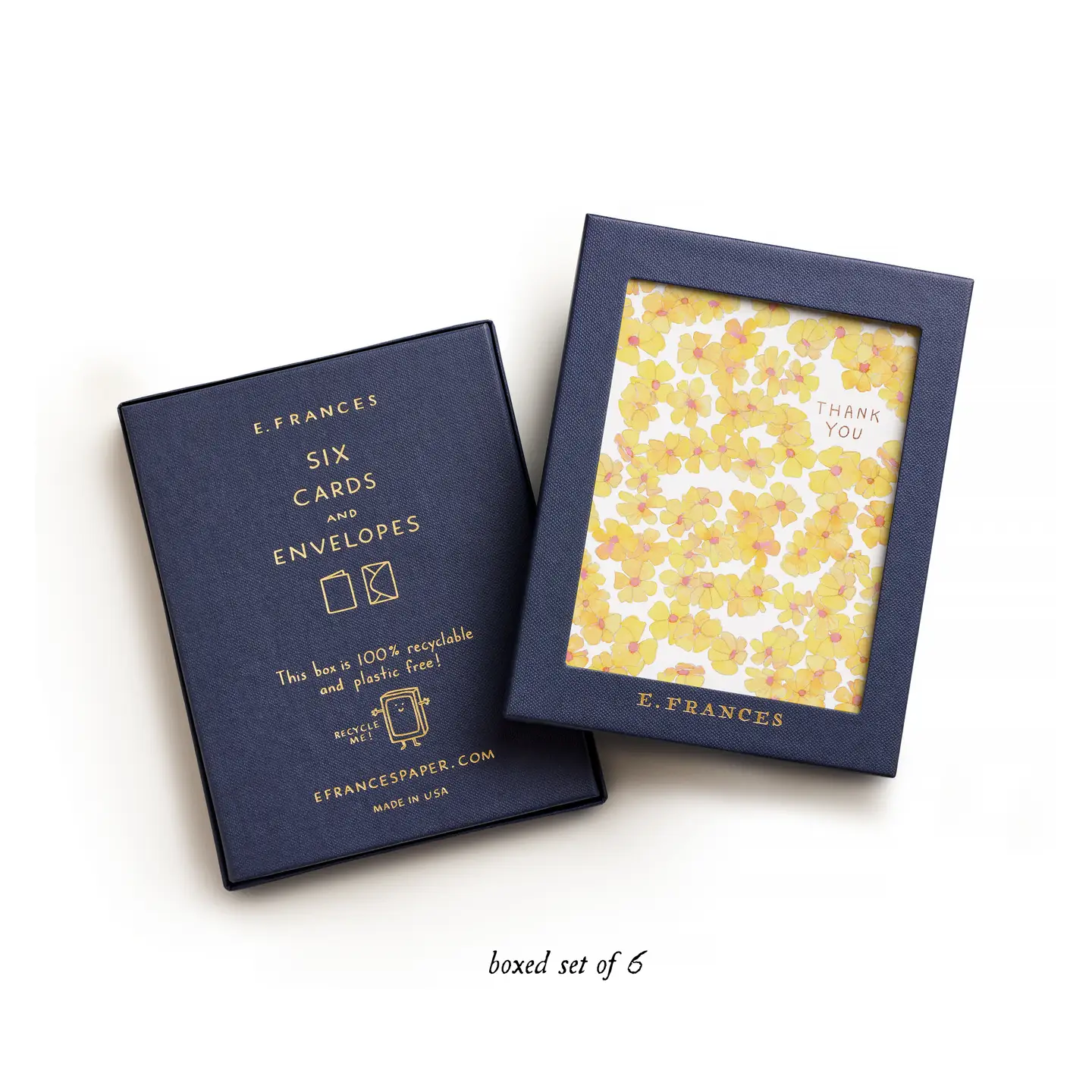 Yellow Flowers Thank You Card Set