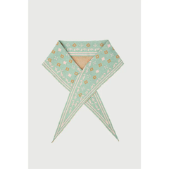 Foulard Knit Triangle Scarf – Dusty Blue