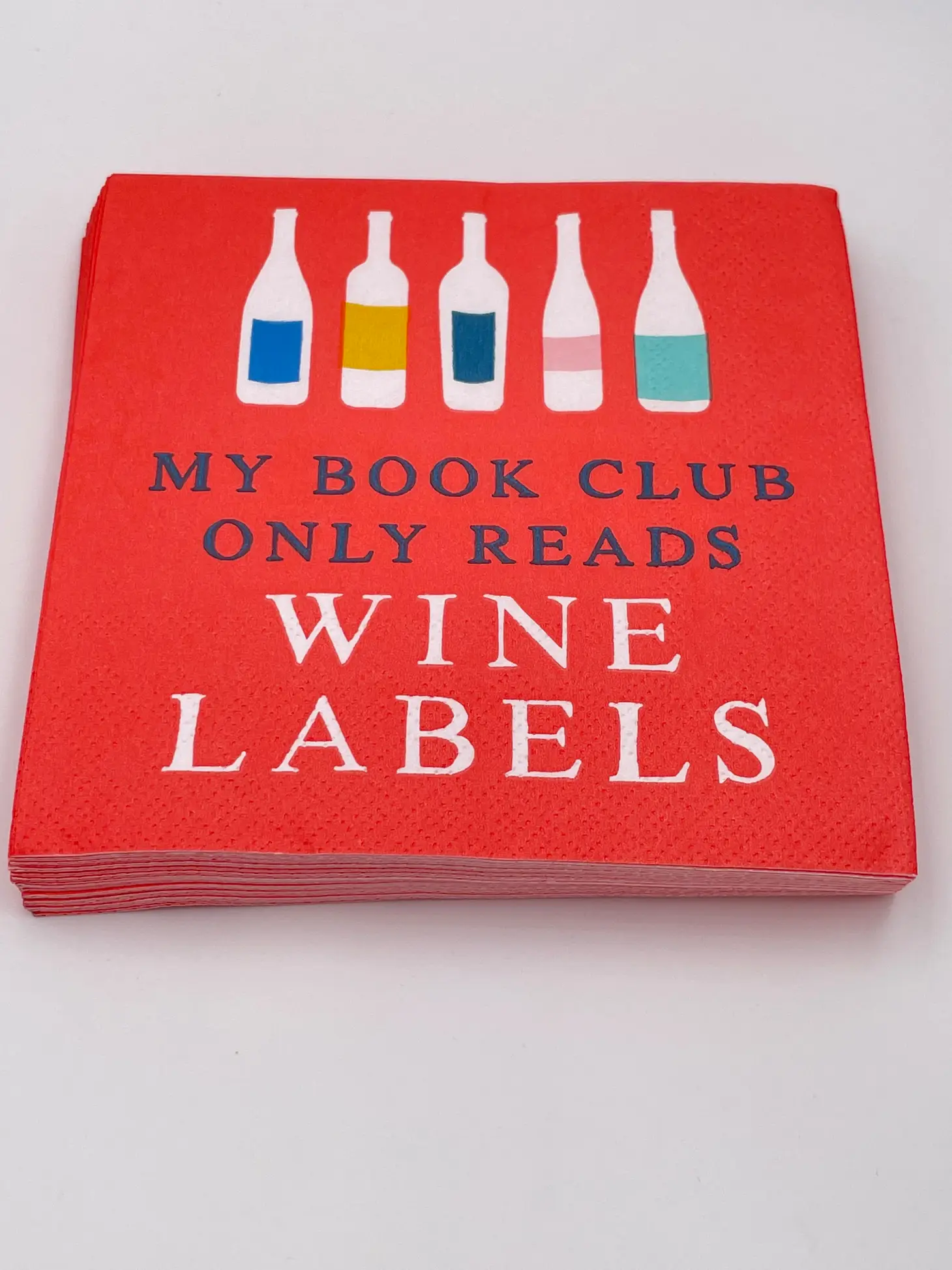 My Wine Club Reads Wine Labels- 20ct Cocktail Napkins