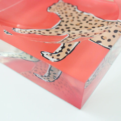 Catchall Leopard Tray Coral