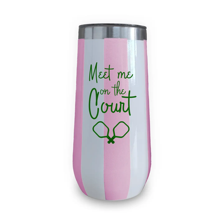 Meet Me On The Court Tennis Insulated Champagne Tumbler