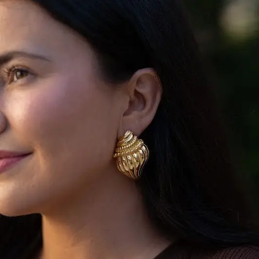 James Conch Shell Earrings