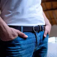 Navy Blue Woven Elastic Billy Belt