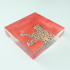 Catchall Leopard Tray Coral