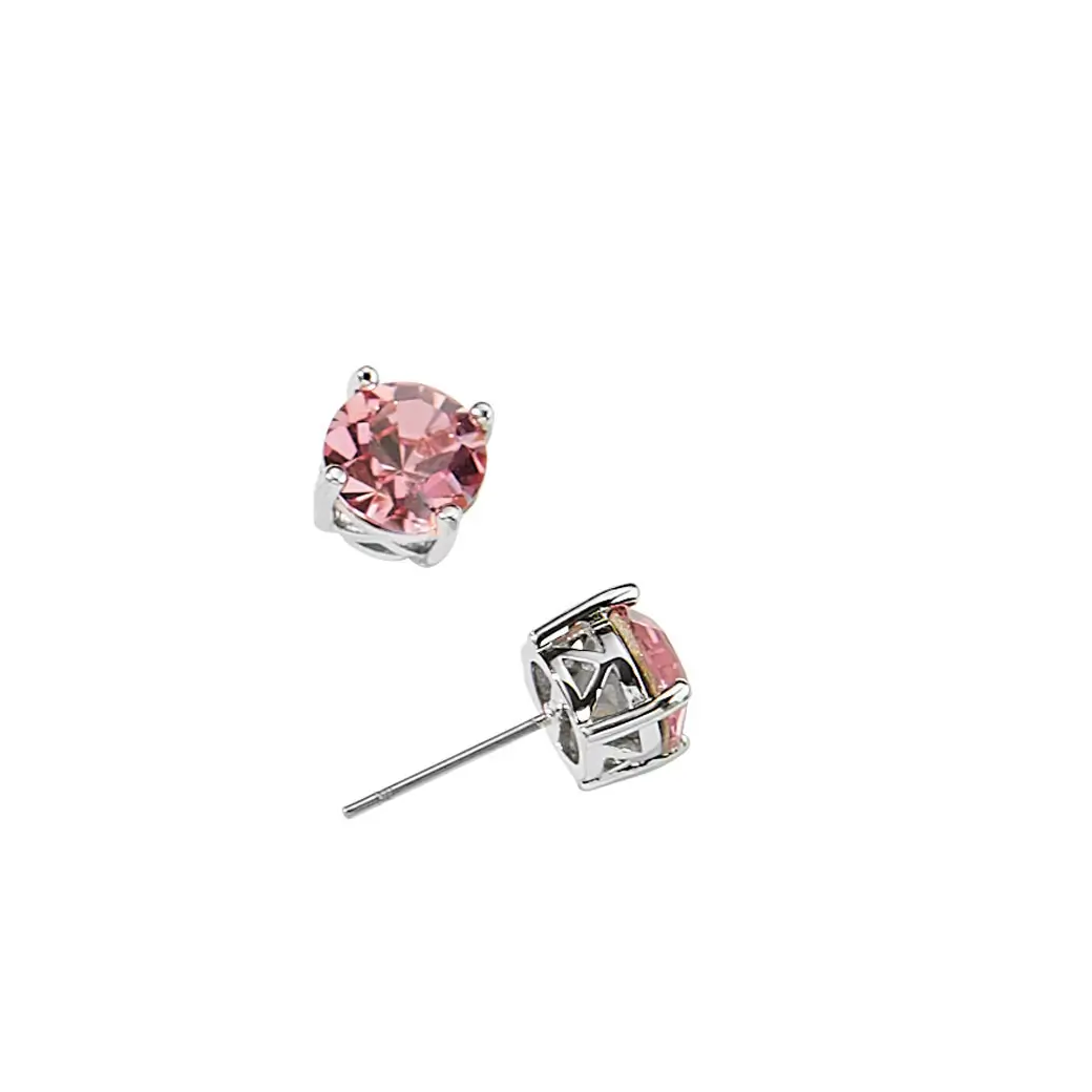 Baby Pink Sparkle Stud Earrings