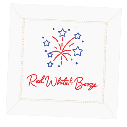 Red White and Boose Patriotic Cocktail Napkins