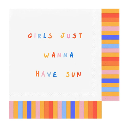 Girls Wanna Have Sun Beverage Napkins (16 ct)